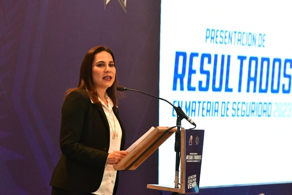 Durante la presentación de resultados, Lorena Alfaro García afirmó que los tres órdenes de gobierno trabajan por la seguridad de los irapuatenses.