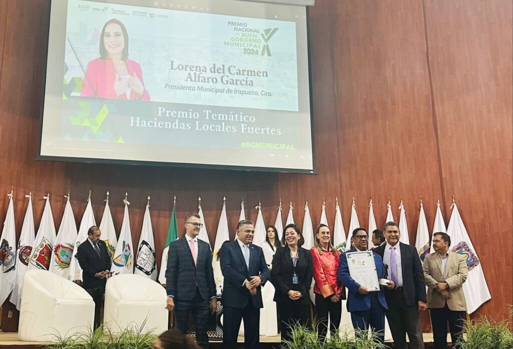 Reconocen a Irapuato con el Premio Nacional al Buen Gobierno 2024.