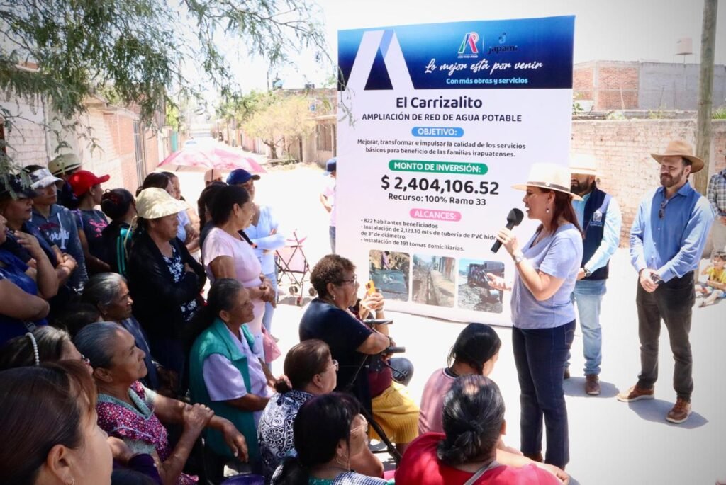 Lorena Alfaro destacó que se sigue trabajando a favor de los habitantes de la comunidad El Carrizalito, en Irapuato.