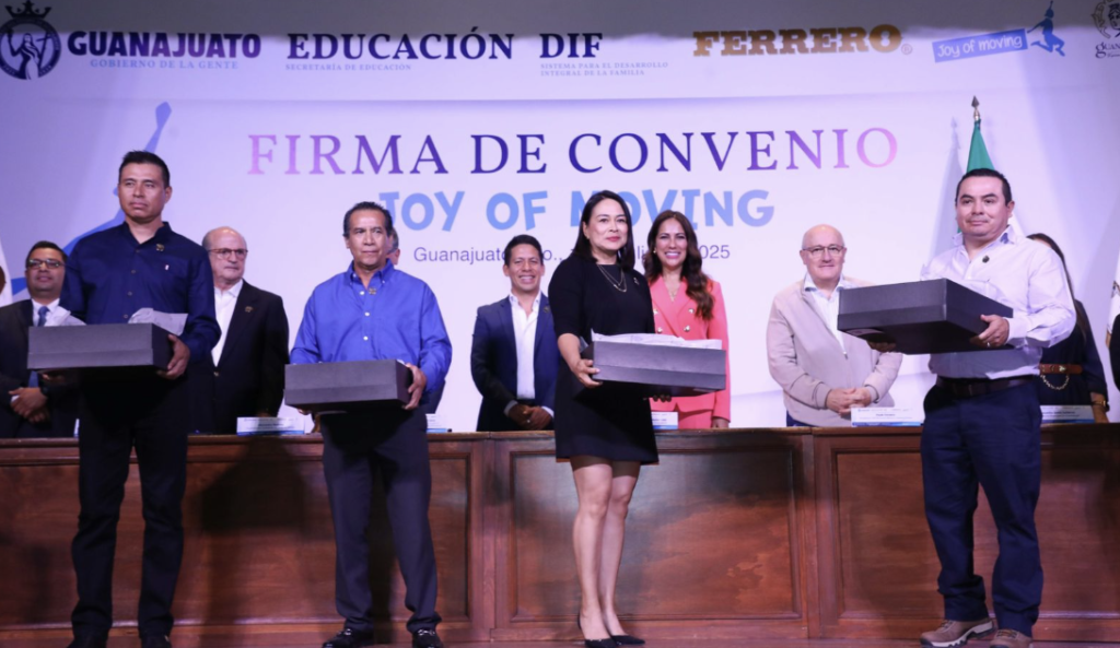 Unen esfuerzos el Gobierno de la Gente, la SEG, el DIF GTO y Ferrero para llevar el programa Joy of Moving a niñas, niños y comunidades de Guanajuato.