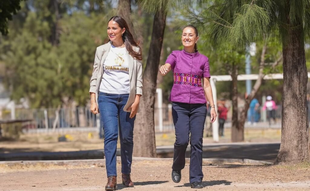 Libia Dennise García Muñoz Ledo y Claudia Sheinbaum.