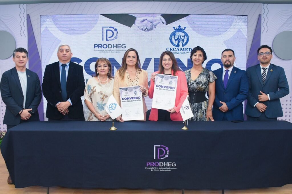 Autoridades de PRODHEG y CECAMED resaltaron la importancia de sumar esfuerzos a favor de los derechos de los guanajuatenses.