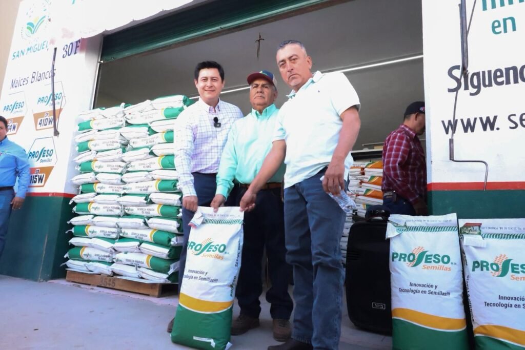 Adolfo Alfaro destacó que en este apoyo se beneficio a 95, quienes tuvieron acceso a 4 bultos de semilla para abastecer sus hectáreas de cultivo.