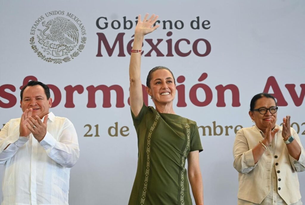 Claudia Sheinbaum afirmó que no dejará que Estados Unidos se leve a nadie del país y que nadie frenará la transformación en México.