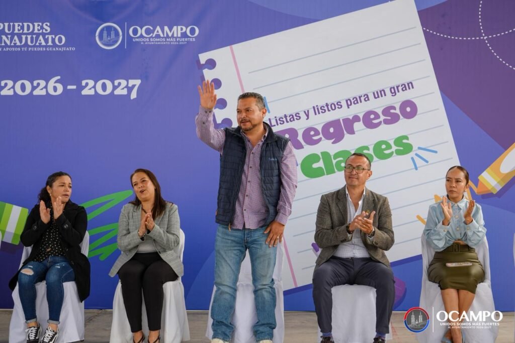 Erick Montemayor e Ivon Padilla Hernández reiteraron su compromiso con la educación de Ocampo y de Guanajuato.